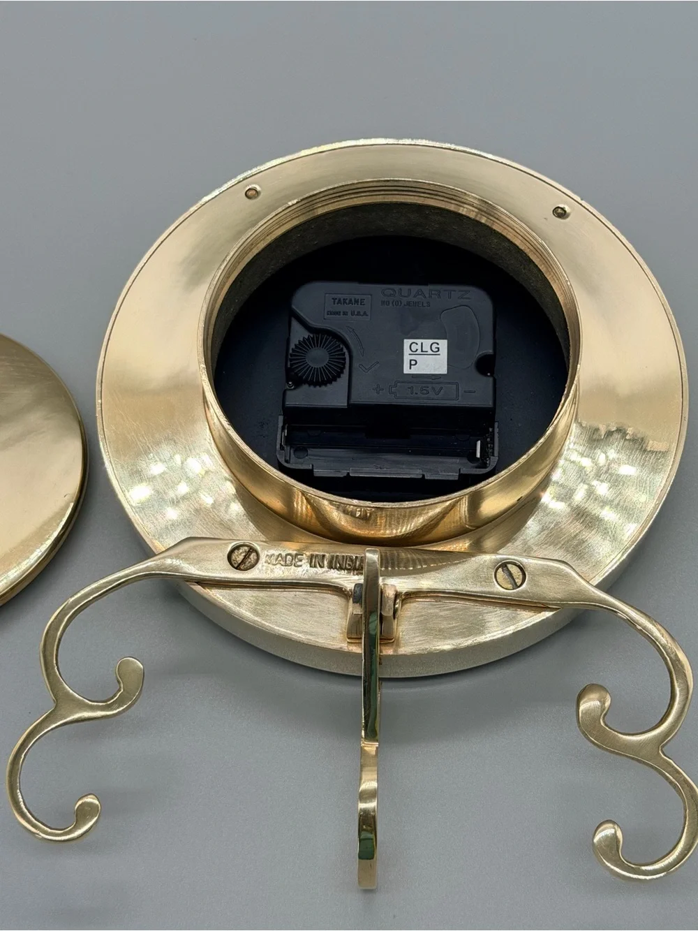 VTG Brass Porthole Desk Clock Maritime Nautical Ship Marine Table Clock Takane